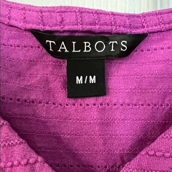 Talbots Magenta Short Sleeve Top - Picture 2 of 4